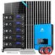 Off Grid Solar Kit 10KW 48VDC 120V/240V 25.6KWH Lithium Battery 12 X 550 Watts Solar Panels SGR-10K25