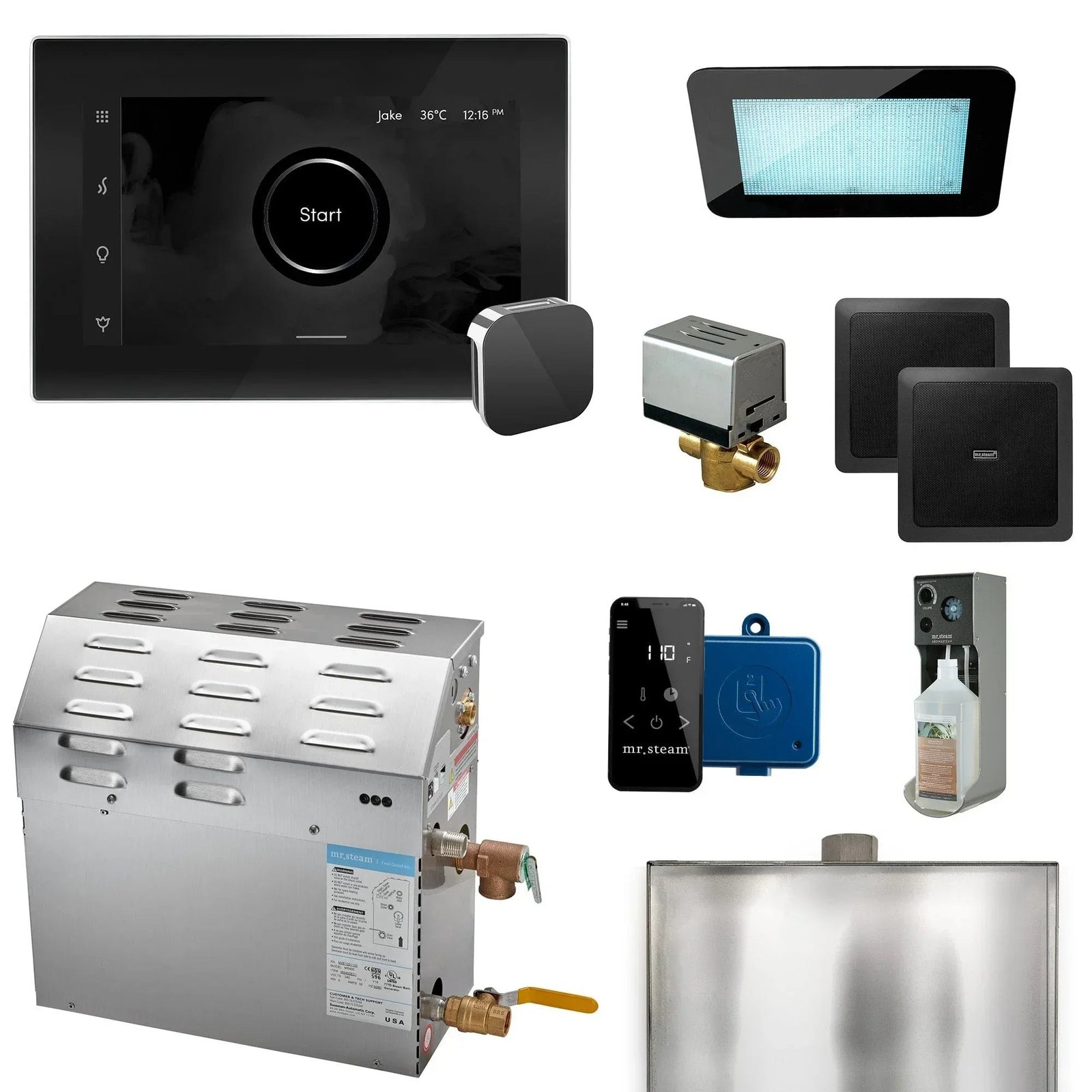 05C1ANAABPH_1_cc532f6c-f120-47a8-96cc-56b6d2c183d4.jpg Mr.Steam MS XDream Generator Package Steam Shower Generator Package with iSteamX Control and Aroma Glass SteamHead