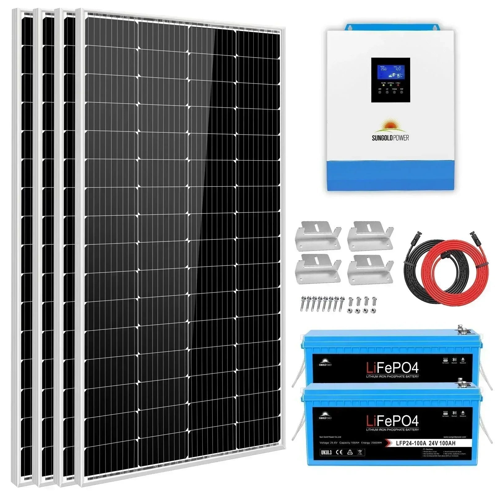 0_9175bbda-6e48-482a-904a-9afe8343a1e2.jpg Sungold Power Solar Kit 3000W 24V Inverter 120V output Lithium Battery 800 Watt Solar Panel SGKT-3PRO