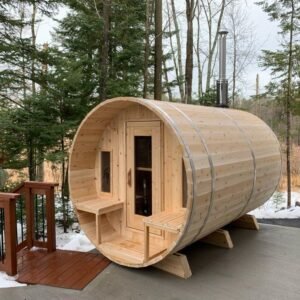 Dundalk Leisurecraft Canadian Timber Tranquility Barrel Sauna | 6 - 8 Persons