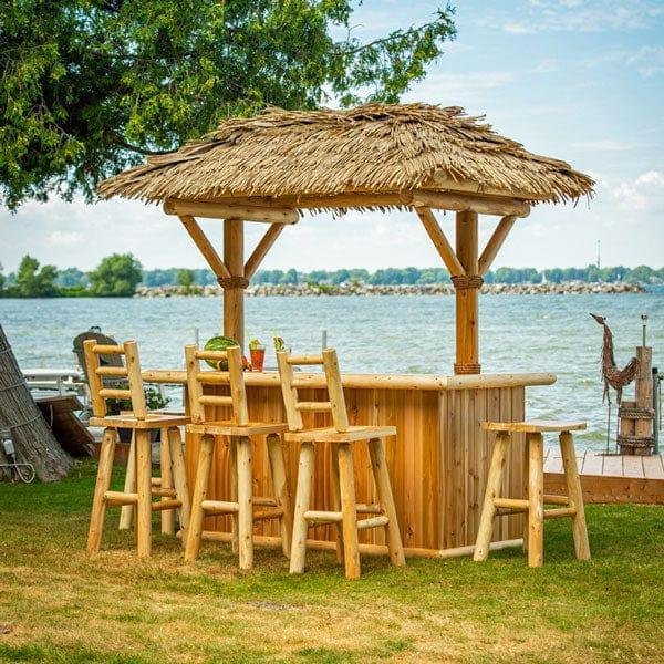 1_fee1c98b-1f71-4fdf-89ab-68c3a79e75fd-1.jpg Dundalk Leisurecraft Canadian Timber Tropical Paradise Tiki Bar - Image 1