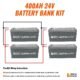 Rich Solar - 24V - 400AH - 10.2kWh Lithium Battery Bank