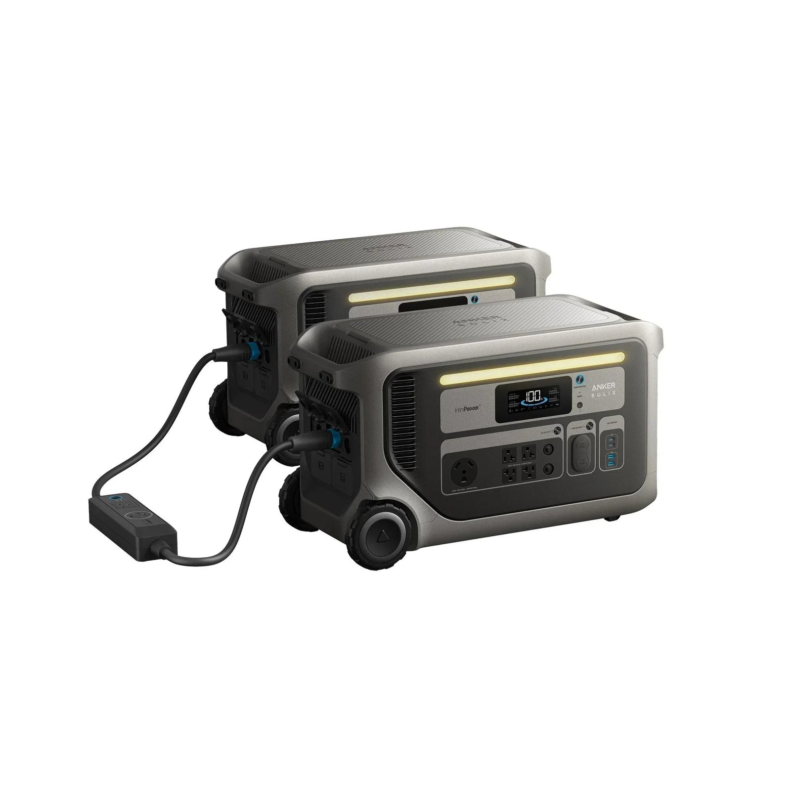 2xF3000_DoubleVoltagehub-1.jpg Anker SOLIX F3000 Portable Power Station x 2 + Double Voltage Hub - Image 1