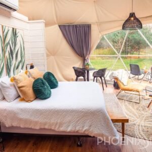 4-Season DELUXE Glamping Package Dome - 23'/7m - Phoenix Domes