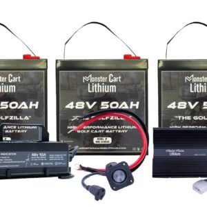GIGANTIC BUNDLE 48v 400Ah- (8) 48V 50AH LITHIUM & (2) 48V 10A WATERPROOF CHARGER