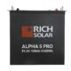 Rich Solar ALPHA 5 PRO 51.2V 100Ah LiFePO4 Battery Premium 48V Server Rack Lithium Battery for Residential, Commercial, RVs, Off-Grid