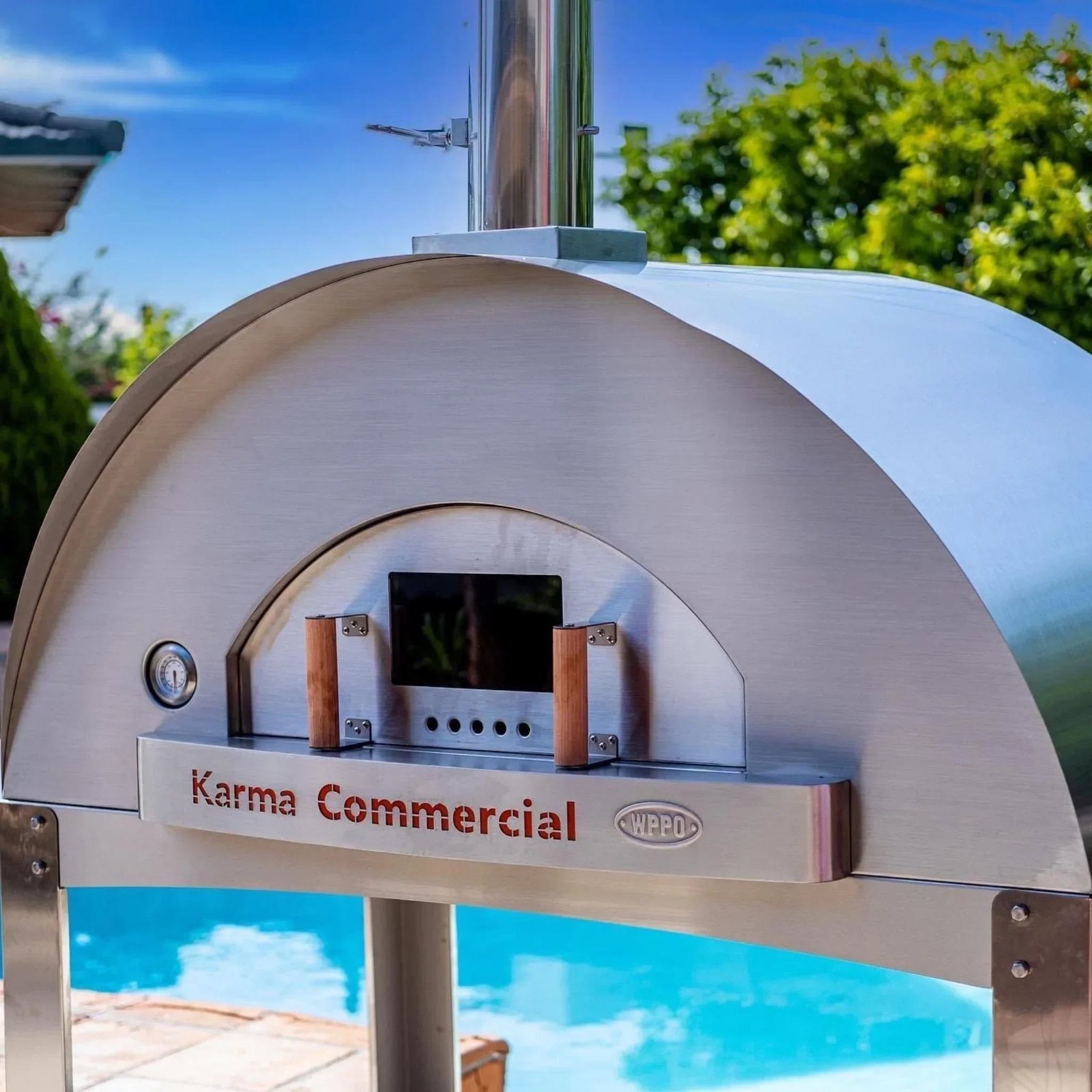 58.jpg WPPO Karma 55 304 Stainless Steel Commercial Wood-Fired Oven