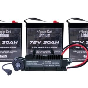 BIG BUNDLE 72v 90Ah - (3) 72V 30AH LITHIUM & 72V 10A WATERPROOF CHARGER