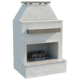 Cal Flame Modern Outdoor Gas Fireplace with Extended Mantle