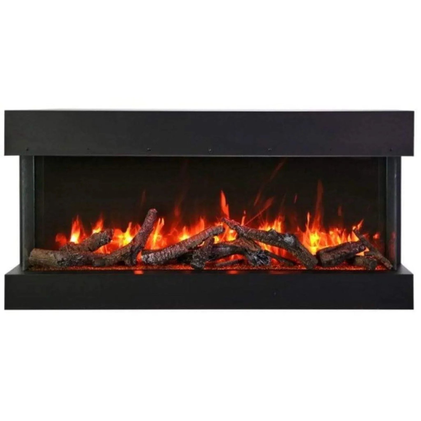 Amantii Tru-View XL Deep 50" Three-Sided Built-In Electric Fireplace for Indoor/Outdoor Use