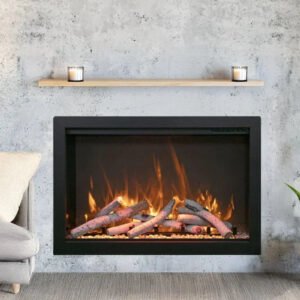 Amantii Traditional Bespoke 30-Inch Built-In Indoor/Outdoor Smart Electric Firebox Insert
