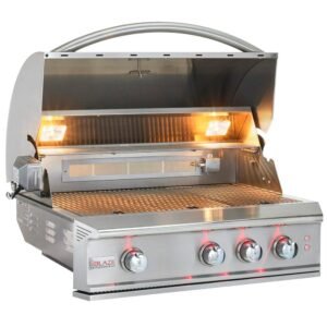 Blaze Grills Professional 34-Inch 3-Burner Built-In Propane Gas Grill with Rear Infrared Burner