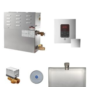Mr. Steam CT9E (iTempoPlus) 9 kW (9000 W) Steam Shower Generator Package with iTempoPlus Control in Square Polished Chrome