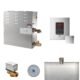 Mr. Steam CT9E (iTempoPlus) 9 kW (9000 W) Steam Shower Generator Package with iTempoPlus Control in Square Polished Chrome