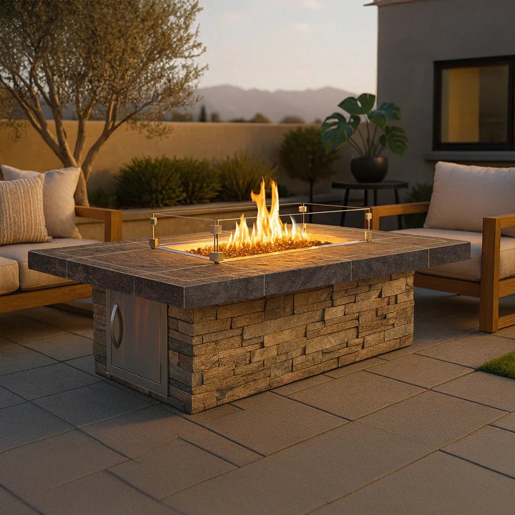 CalFlameMojave.1.jpg Cal Flame Mojave Modern Outdoor Gas Fire Pit FPT-RT601M