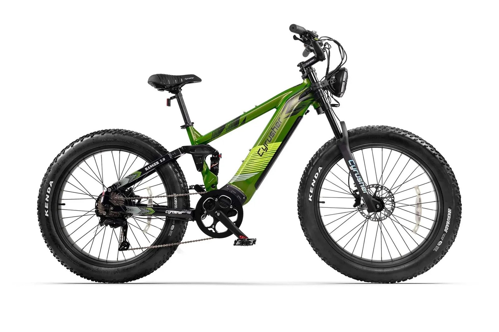Cyrusher-Ranger-2.0-E-Bike-Green.jpg Cyrusher Ranger 2.0 Step-Over Full-Suspension E-Bike