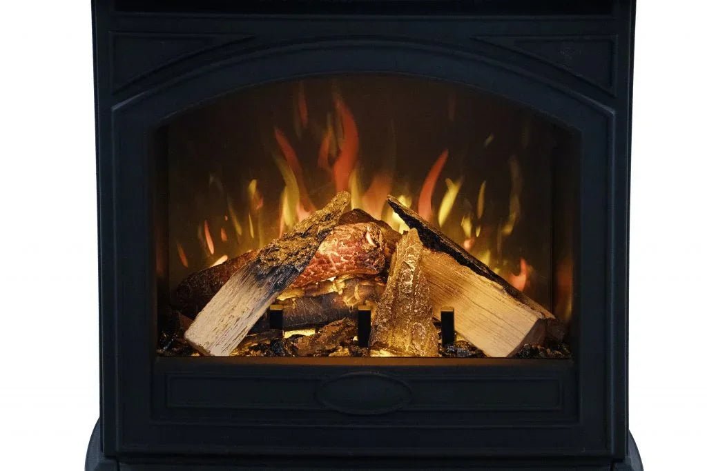 E50-LIT-LOG_MG_6794-1024x683.jpg Cast Iron High Output Series E-50HO, E-70HO Freestanding Electric Fireplace