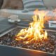 Elementi Plus Sofia 40" Marble Porcelain Fire Table - Bulgaria Black