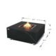 Elementi Plus Sofia 40" Marble Porcelain Fire Table - Bulgaria Black