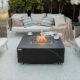 Elementi Plus Sofia 40" Marble Porcelain Fire Table - Bulgaria Black