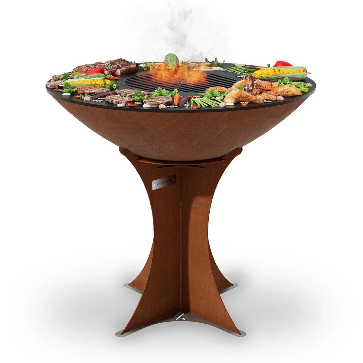Euro_40_Tall_Food-1.jpg Arteflame XXL 40" Flat Top Grill - High Euro Base - Image 1