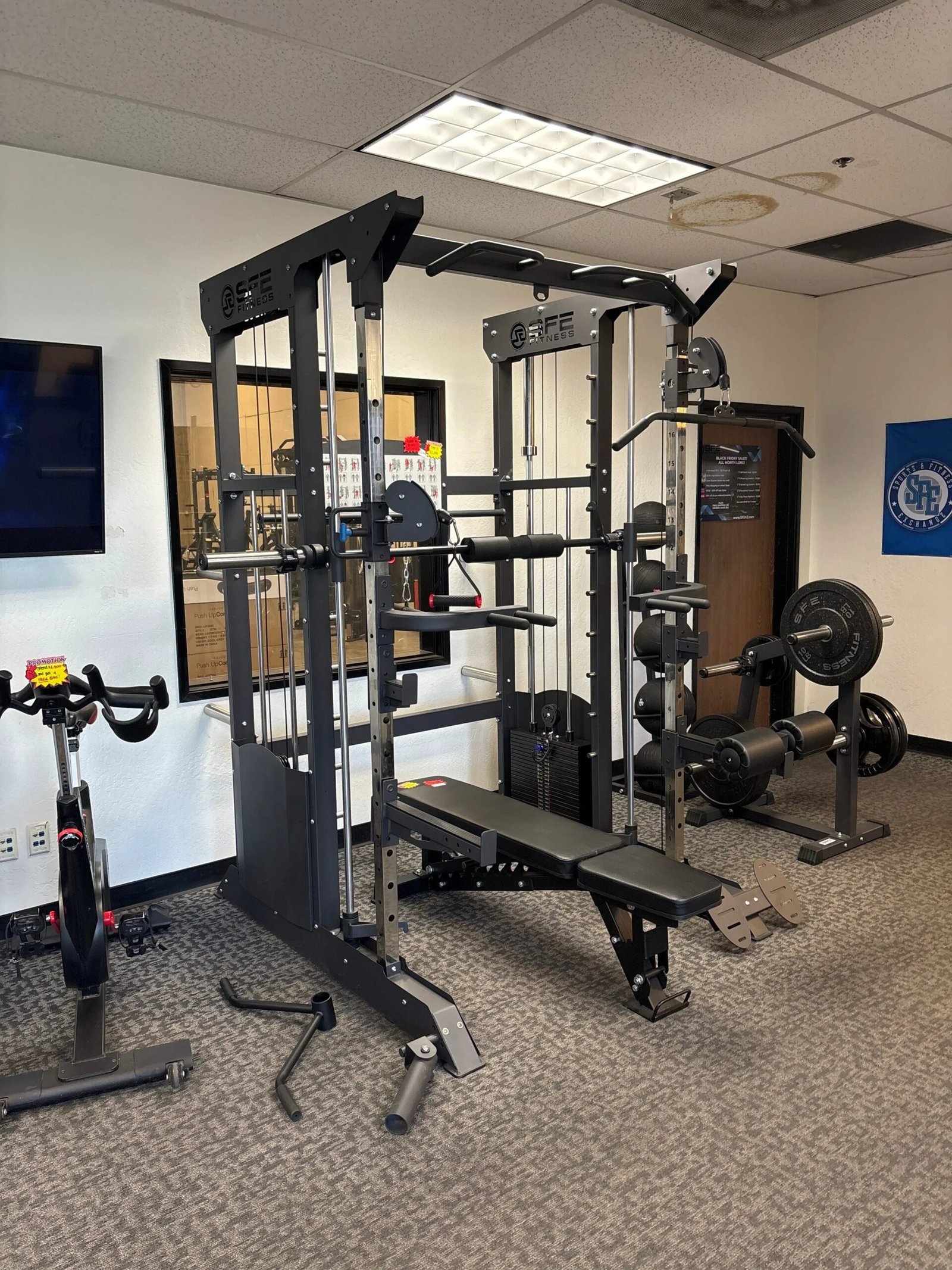 FA453DF3-9117-4BD8-9C6C-0004D0EDC7CB.jpg All-in-One Home Gym, Power Rack w/ Smith Machine & Functional Trainer w/ 2x - 220lb weight stacks (New)