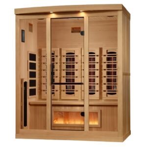 Golden Designs Full Spectrum Infrared Sauna with Himalayan Salt Bar | GDI-8040-03 | 4 Persons