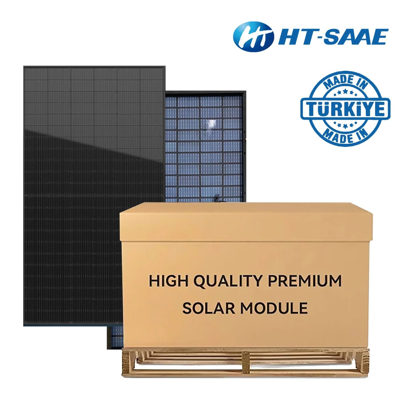 HT-SAAE 405W Black Grid Solar Panels HT66-166M | Full Pallet ( 31 Panels )