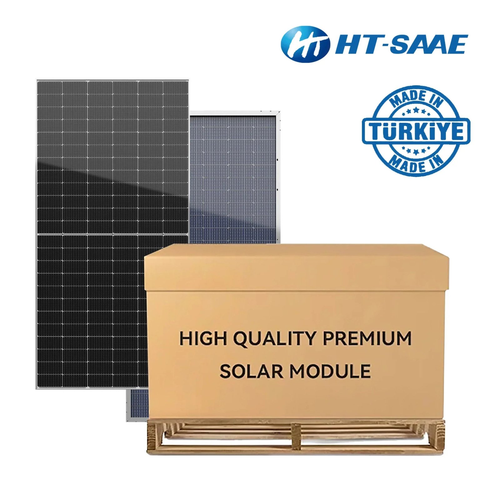 HT-SAAE-HT72-166M_450_1.jpg HT-SAAE 450W Silver Frame Solar Panels Full Pallet HT72-166M ( 31 Panels )