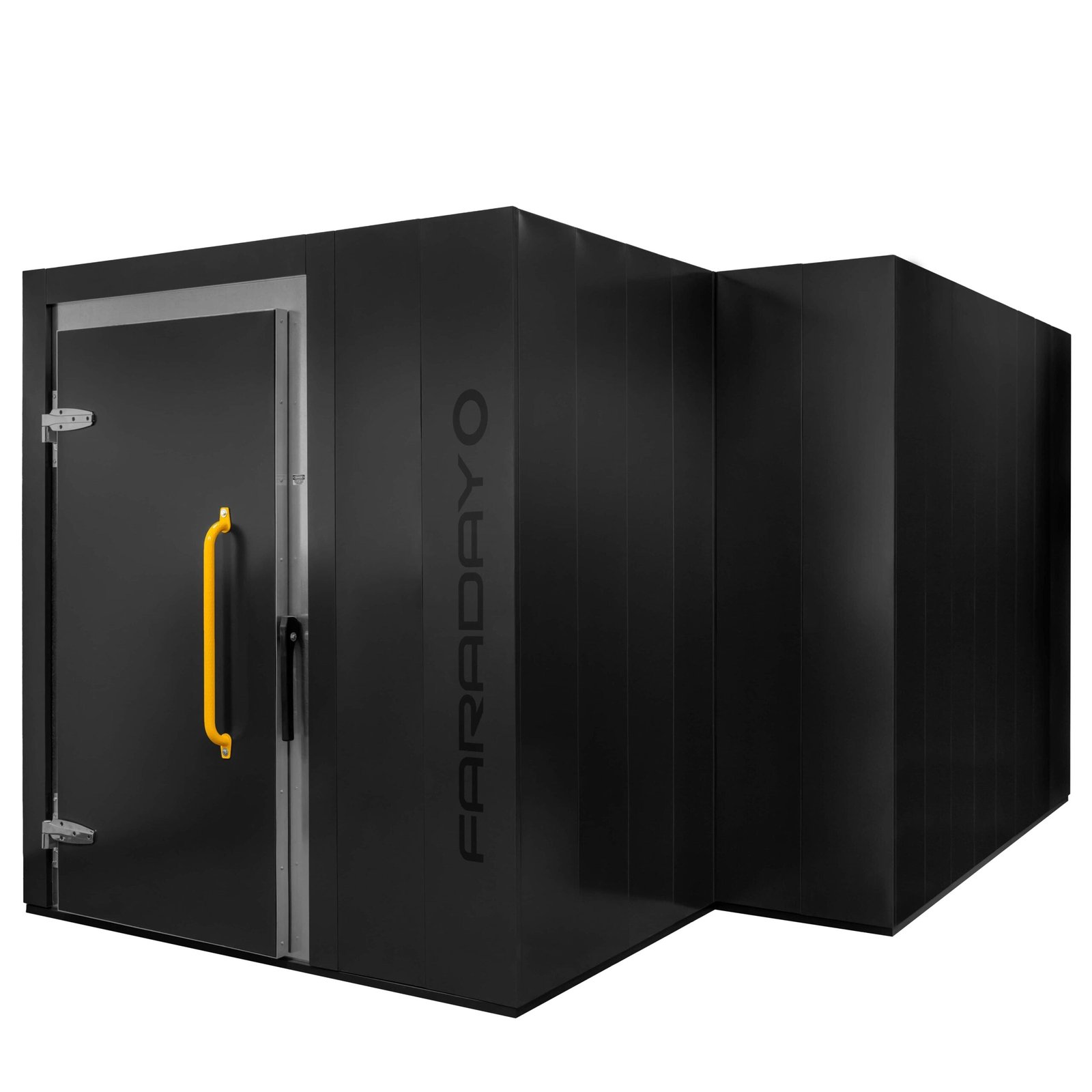 Hardwall-min-min-scaled.jpg Faraday Defense Hardwall Modular Faraday Enclosure – RF/EMI Portable Shielding Room with Vestibule