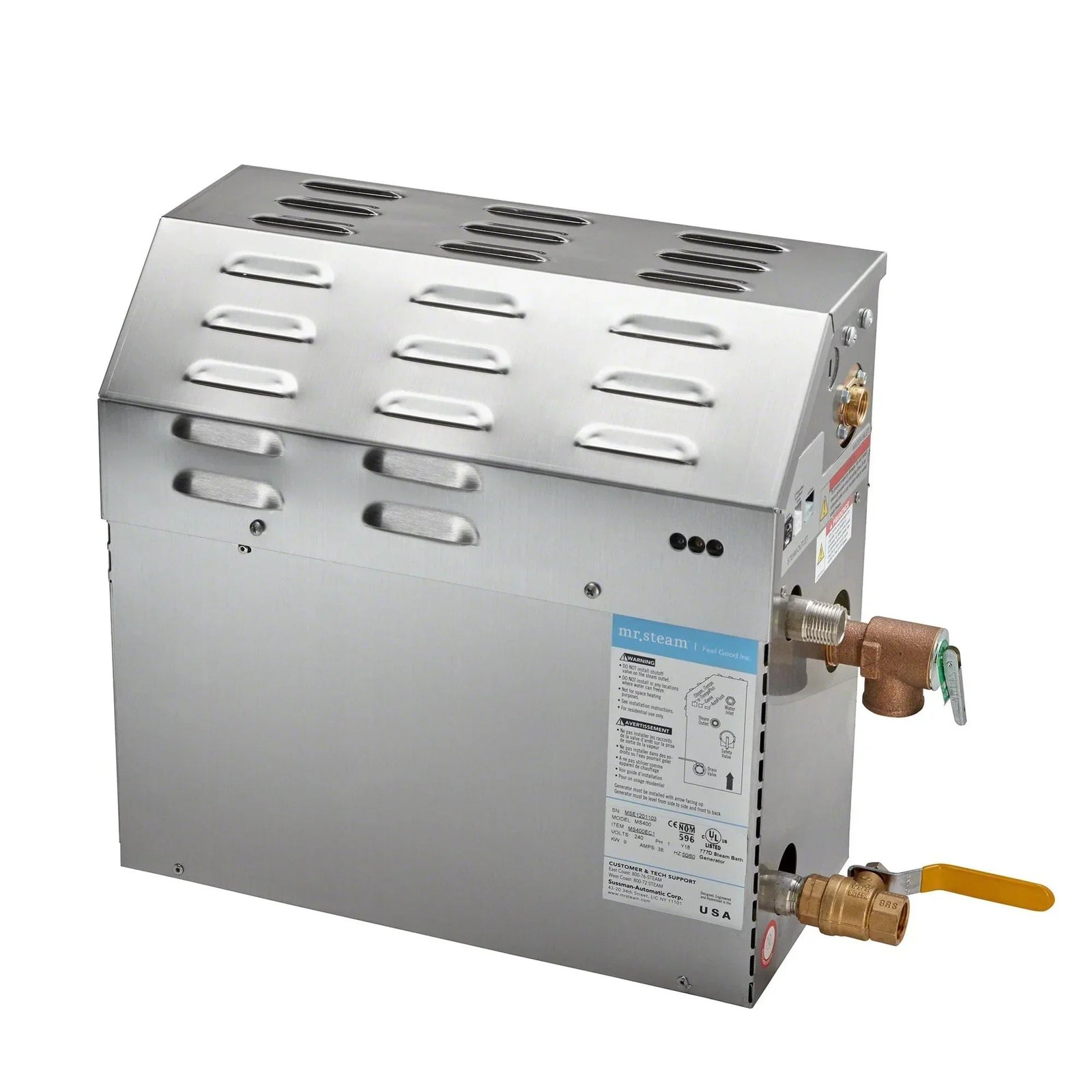 MS90E-400E_2.jpg Mr. Steam MS (iTempo) 7.5 kW (7500 W) Steam Shower Generator Package with iTempo Control