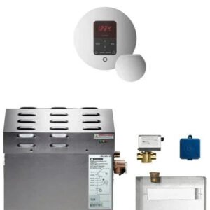 Mr.Steam Butler 6kW Steam Shower Generator Package with iTempoPlus Control in Round, Polished Chrome