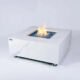 Elementi Plus Bianco 40" Marble Porcelain Fire Table - Bianco White