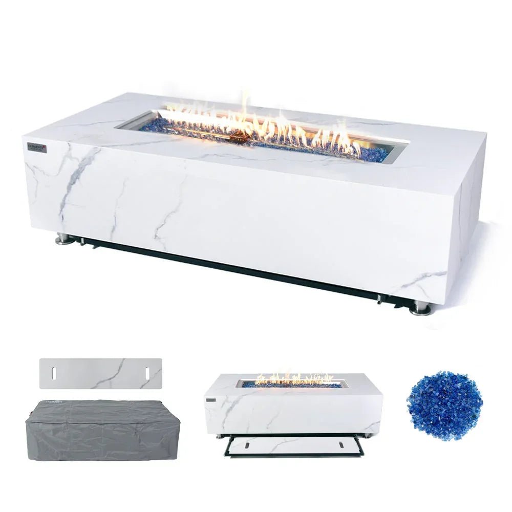 OFP121BW-LP-1.jpg Carrara Outdoor Bianco White Fire Pit Table - Select Fuel Type