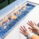 Carrara Outdoor Bianco White Fire Pit Table - Select Fuel Type