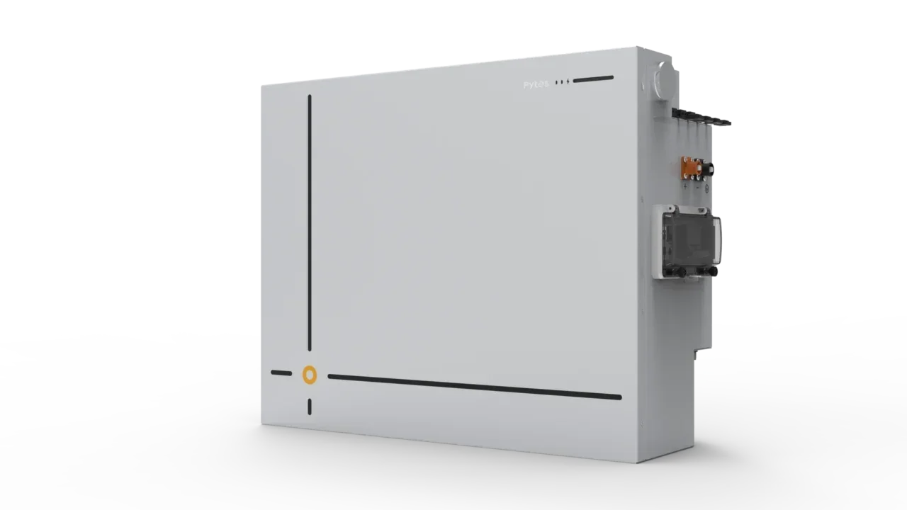 Pytes-V10-Wallmount-Battery-Right-1280x720-1.png Pytes V10 48V 9.98kWh 200Ah LiFePO4 Wall-Mounted Battery - Image 1