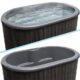 SaunaLife 2-Person Black Thermo-Pine Cold/Hot Plunge Tub w/ Water Chiller/Heater | Model S2B