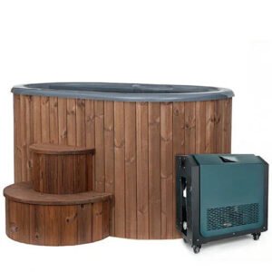 SaunaLife 2-Person Thermo-Pine Cold/Hot Plunge Tub w/ Water Chiller/Heater | Model S2N