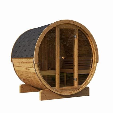 SaunaLife_Model_E7G_4_Persons_Sauna_Barrel_Glass_Front.jpg SaunaLife Model E7G Barrel Sauna Glass Front | 4 Persons