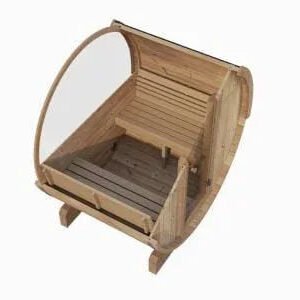 SaunaLife Model E7W Barrel Sauna - Window | 4 Persons