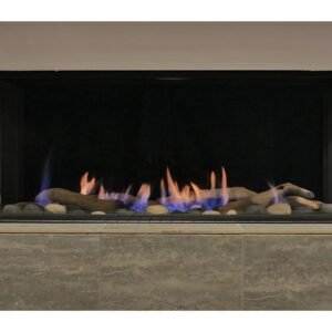Sierra Flame by Amantii Toscana 58" Three-Sided Peninsula Direct Vent Propane Gas Fireplace