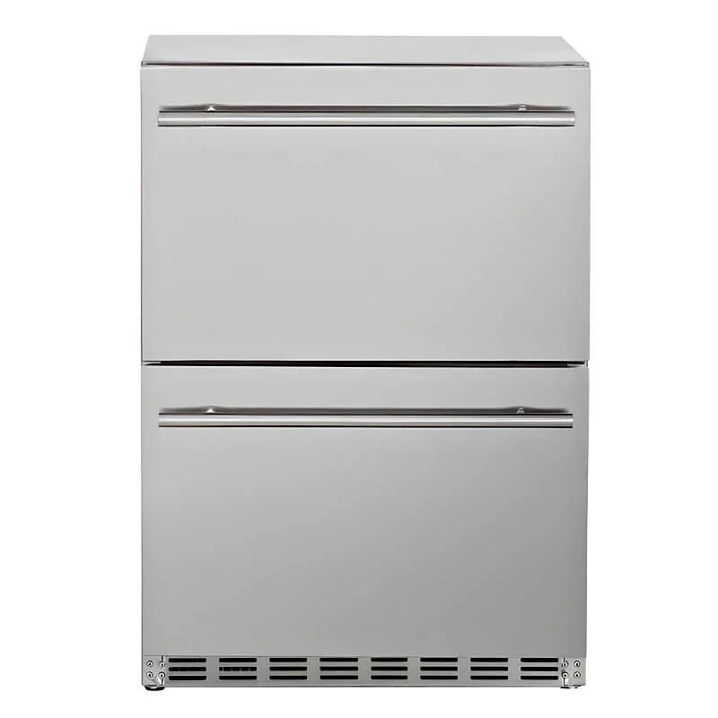 Summerset-24-Inch-5.3-Cu-Ft-Outdoor-Rated-Two-Drawer-Refrigerator-in-Stainless-Steel.jpg Summerset 24-Inch 5.1 Cu. Ft. Outdoor Rated Two Drawer Refrigerator - RFR-24DR2-A