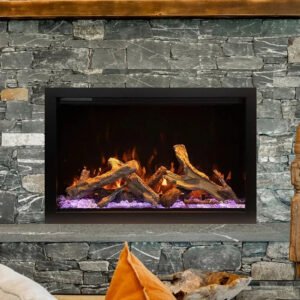 Amantii Traditional Lumina 38-Inch Built-In Indoor/Outdoor Smart Electric Firebox Insert