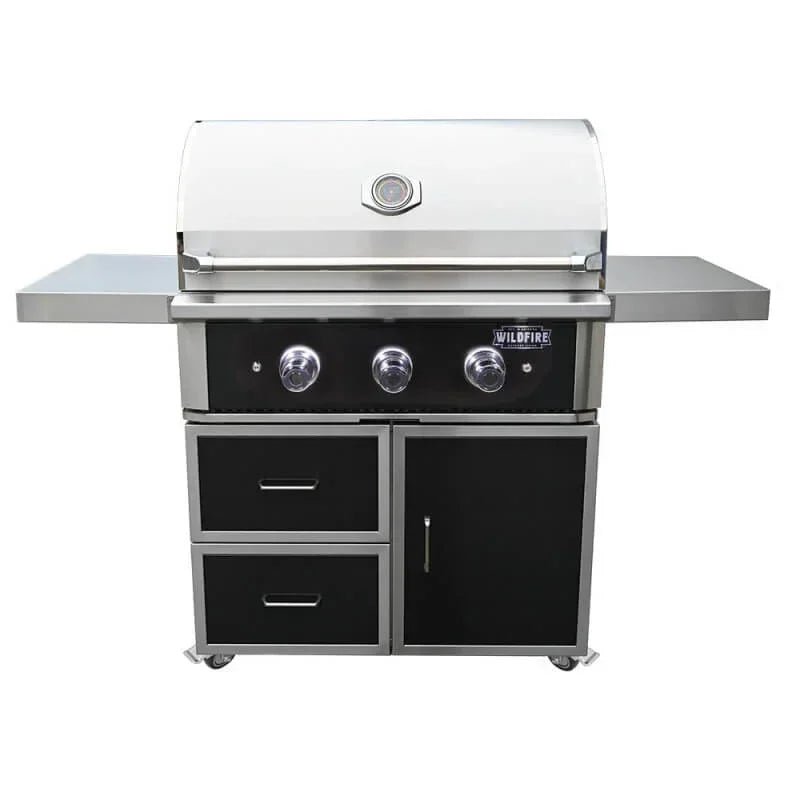 Wildfire-Ranch-Pro-30-Inch-Freestanding-Grill.jpg Wildfire Ranch Pro 30 Inch Black 304 Stainless Steel Freestanding Gas Grill - Image 1