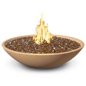 American Fyre Designs Marseille 40-Inch Round Concrete Gas Fire Bowl