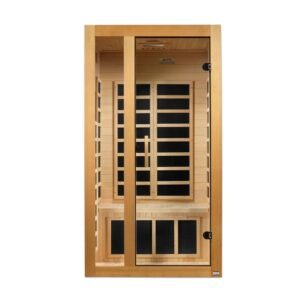 Golden Designs Ultra Low EMF 1-Person Dynamic "Gracia" Infrared Sauna with Hemlock Wood | Model: DYN-6119-01 Elite