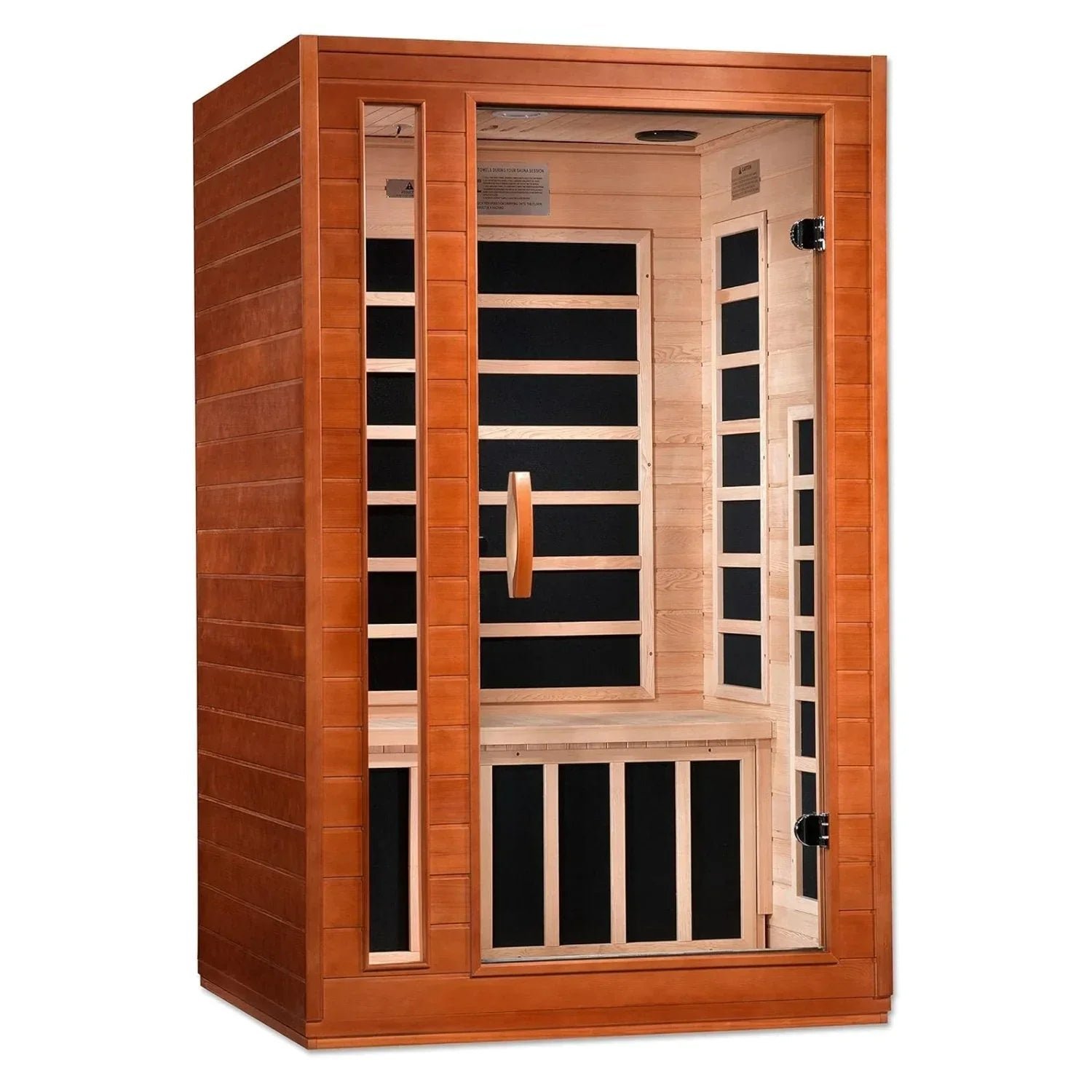 dyn-6203-01-sauna-golden-designs-saunas-410838.jpg Golden Designs Low EMF 2-Person Dynamic "Cardoba" FAR Infrared Sauna with Hemlock Wood | Model: DYN-6203-01