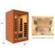 Golden Designs Near Zero EMF 2-Person Dynamic Full Spectrum "Cardoba" FAR Infrared Sauna with Hemlock Wood | Model: DYN-6203-02 FS