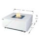 Elementi Plus Bianco 40" Marble Porcelain Fire Table - Bianco White
