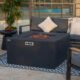 Elementi Rocky Fire Table With Propane Tank Drawer OFG310